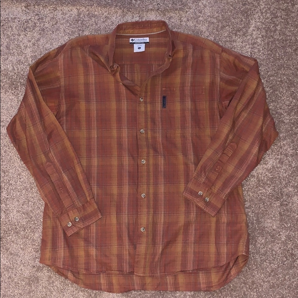 Columbia button up plaid shirt